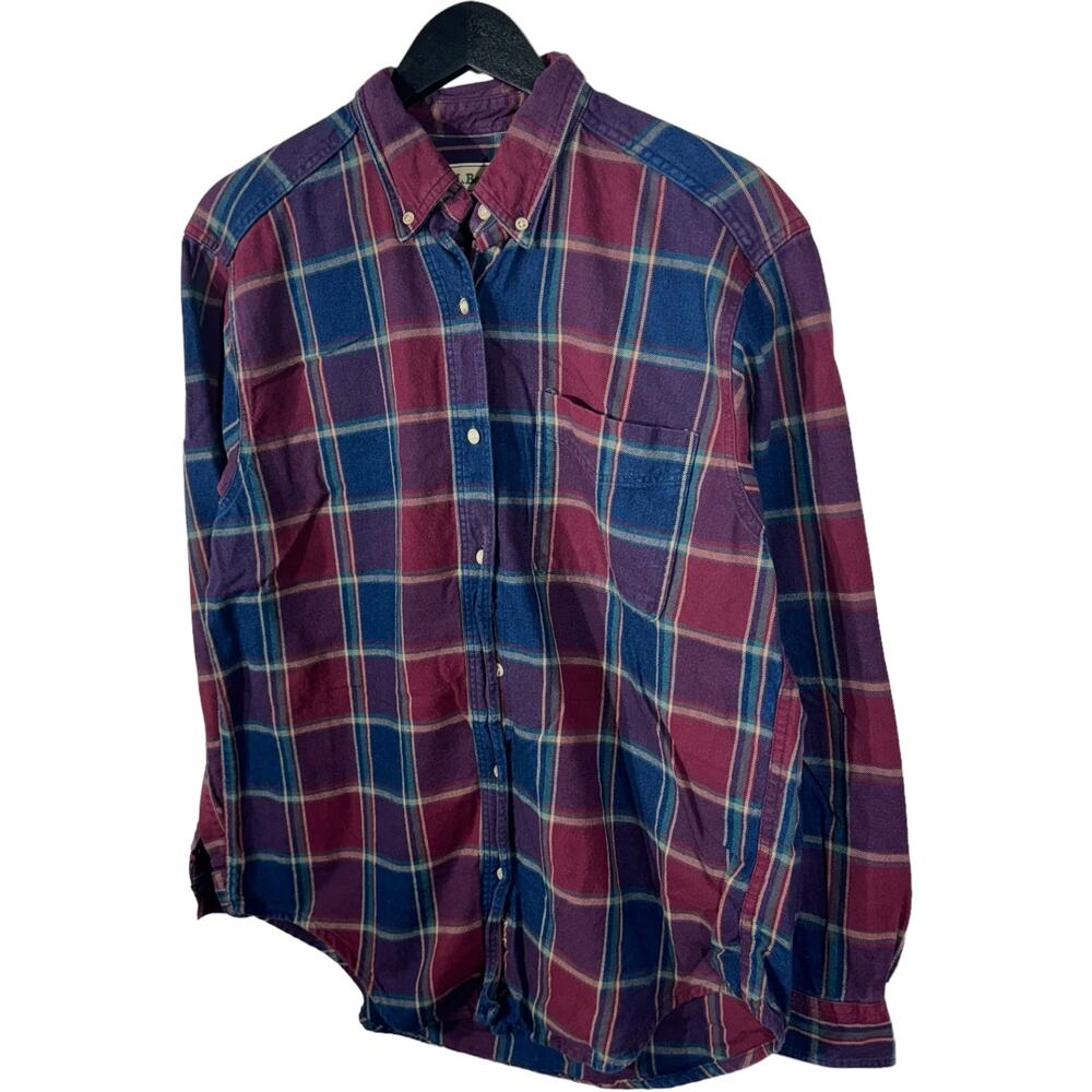 L.L. Bean Plaid Button Up - image 4